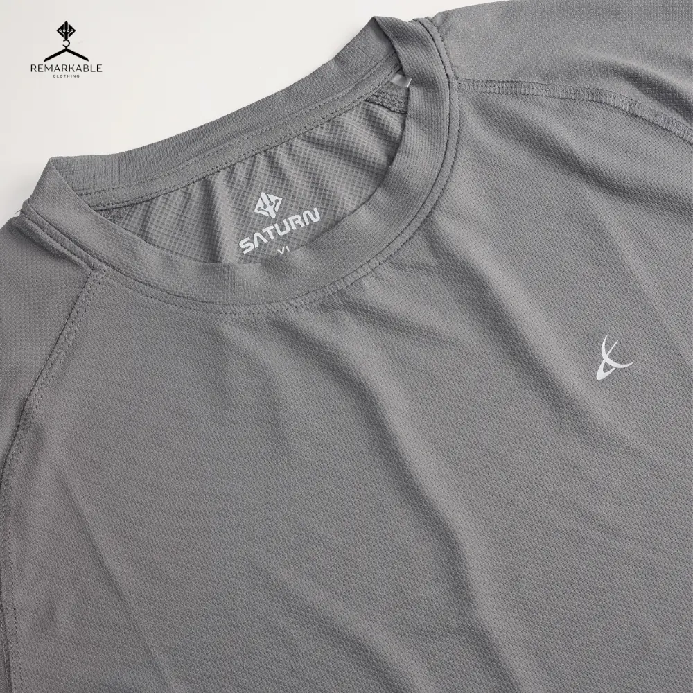SATURN Compression Sports Tshirt St1 Silver image 2