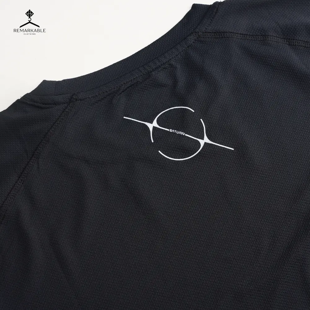 SATURN Compression Sports Tshirt St1 Black image 2