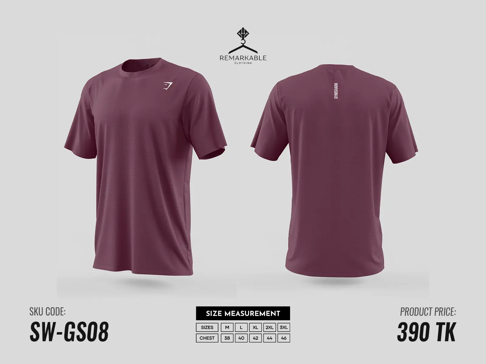 .Original Export Mens T-Shirt GS1 Maroon image 2