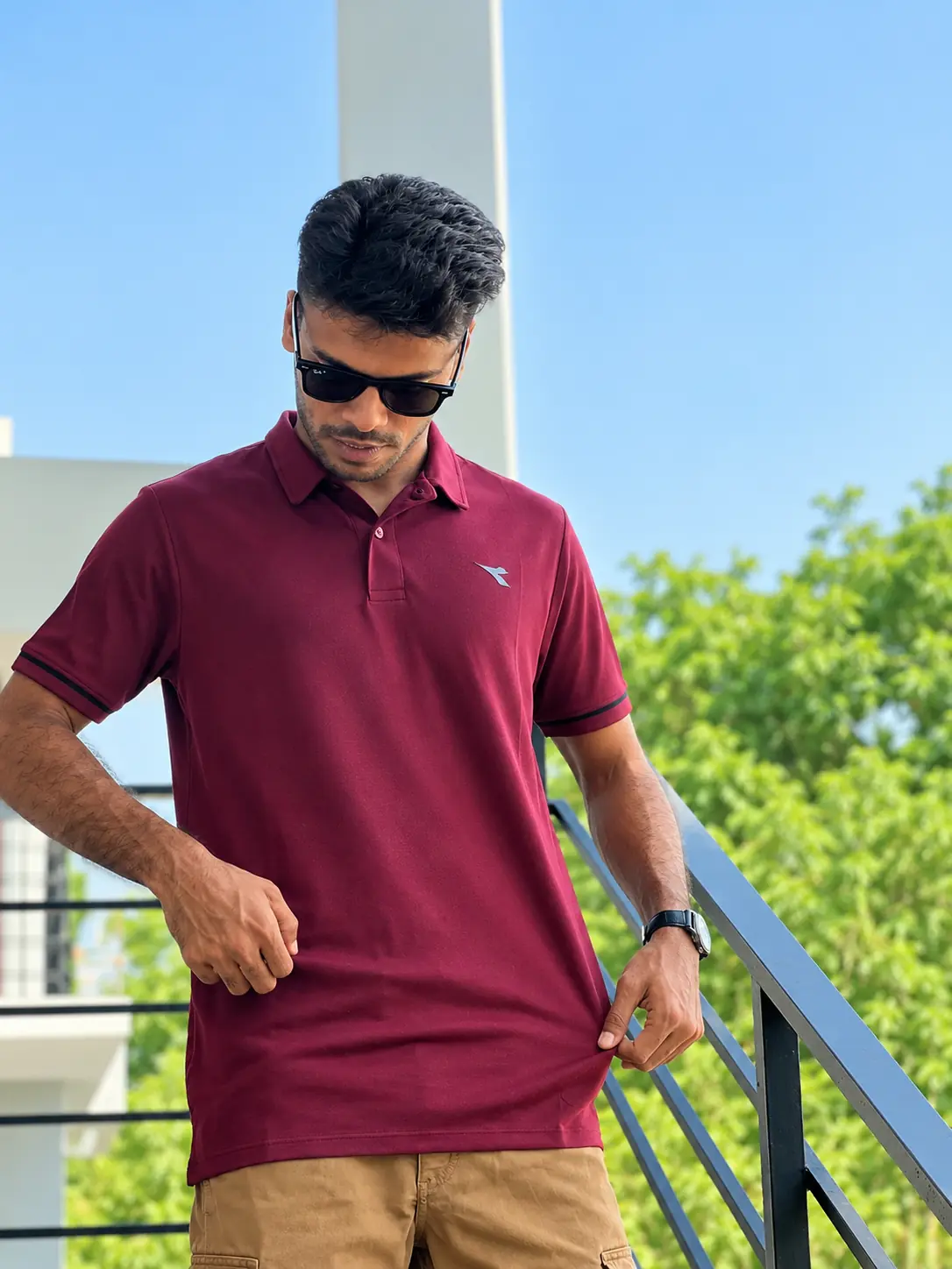 Authentic Soft Fabric Polo Shirt Dp1 Maroon