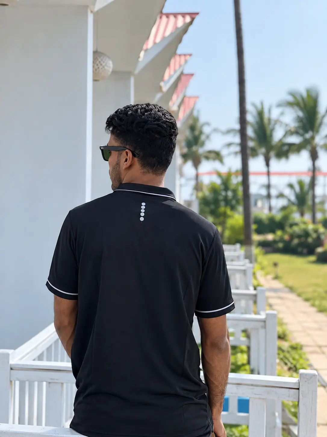 Authentic Soft Fabric Polo Shirt Dp1 Black image 2